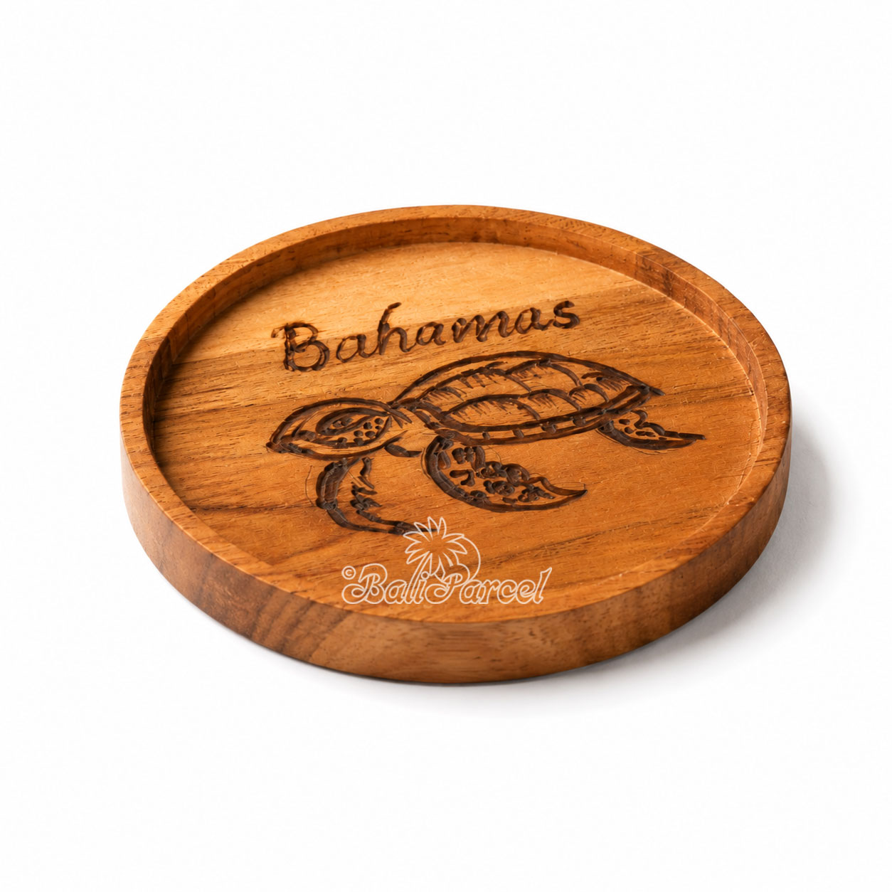Wooden Coaster Round , Handmade From Teak Wood