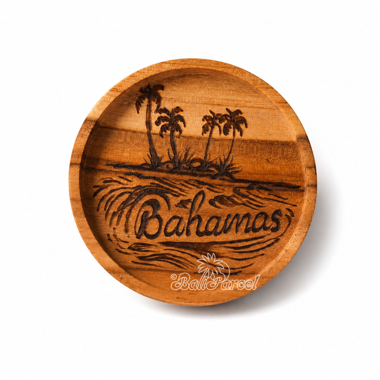 Wooden Coaster Round , Handmade From Teak Wood