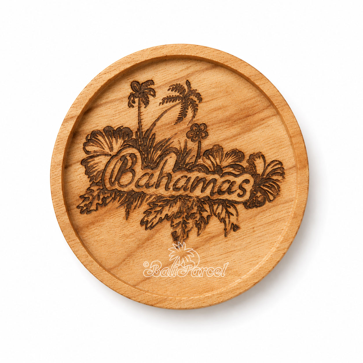 Wooden Coaster Round , Handmade From Teak Wood