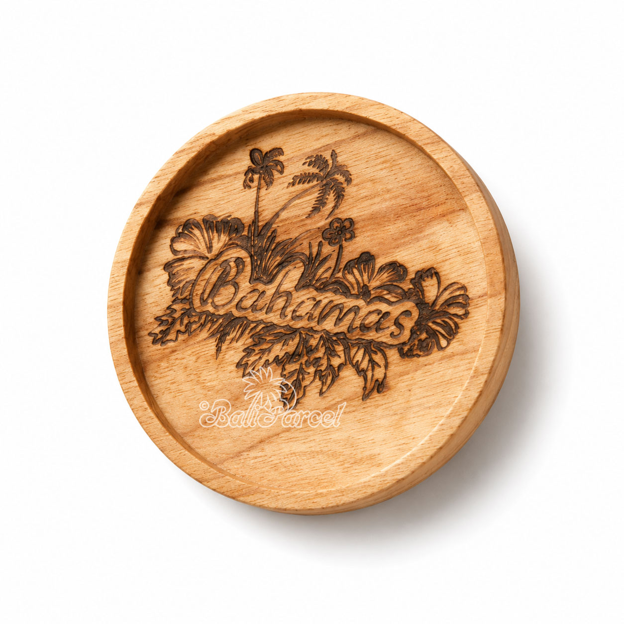 Wooden Coaster Round , Handmade From Teak Wood