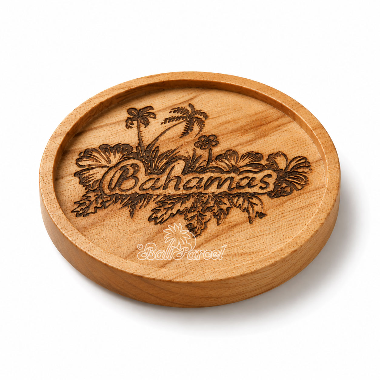 Wooden Coaster Round , Handmade From Teak Wood