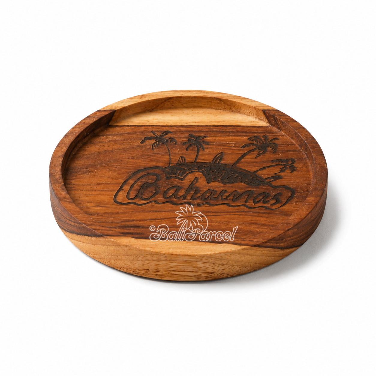 Wooden Coaster Round , Handmade From Teak Wood