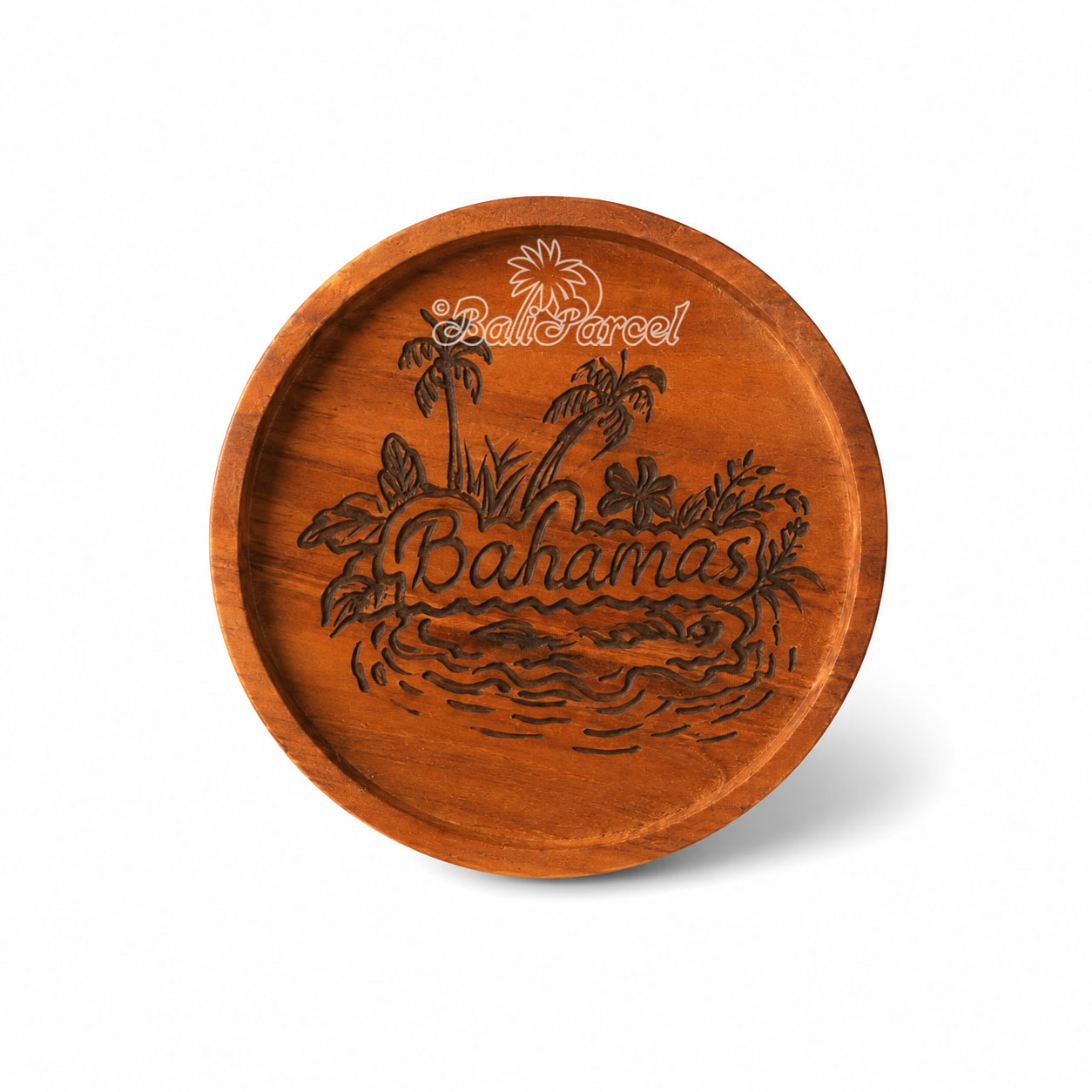 Wooden Coaster Round , Handmade From Teak Wood