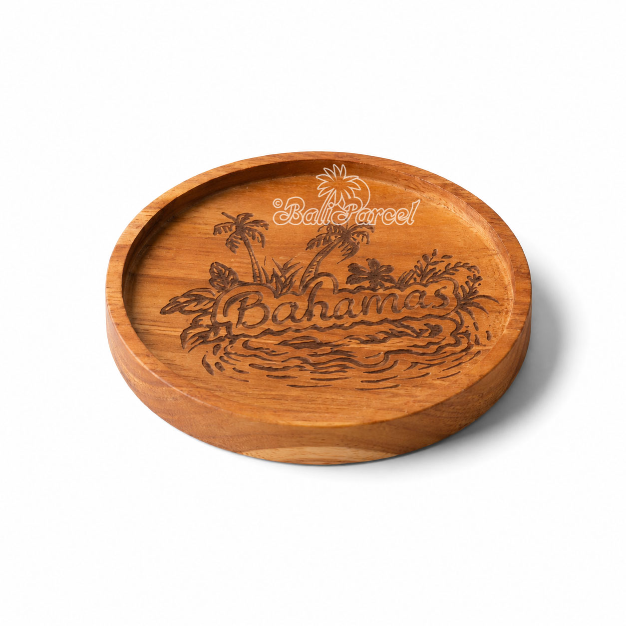 Wooden Coaster Round , Handmade From Teak Wood