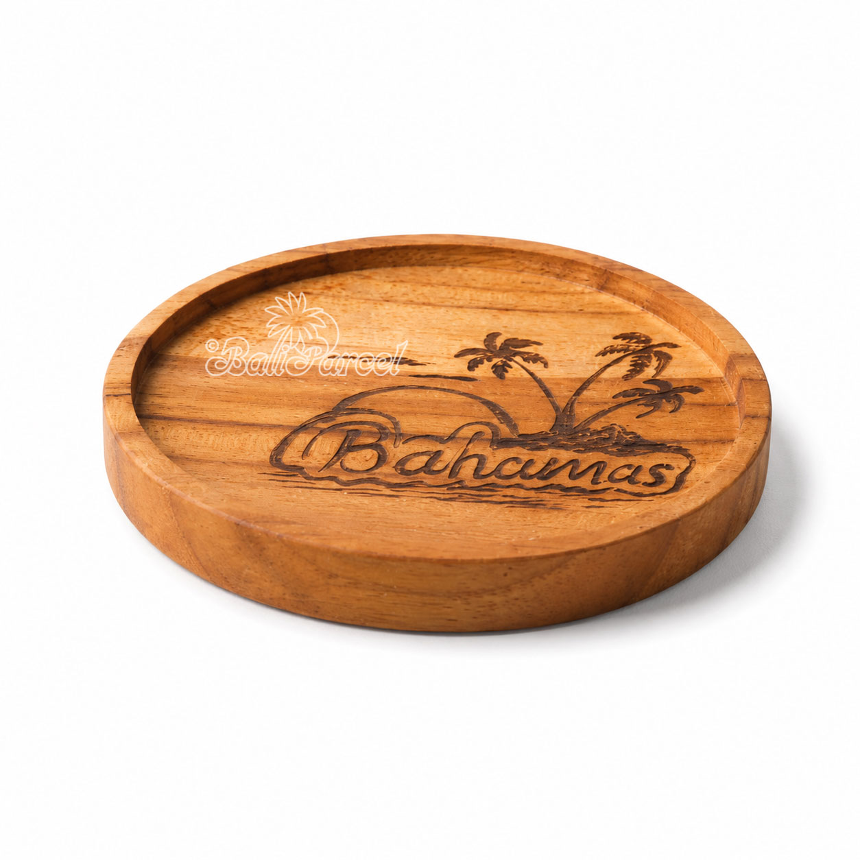 Wooden Coaster Round , Handmade From Teak Wood