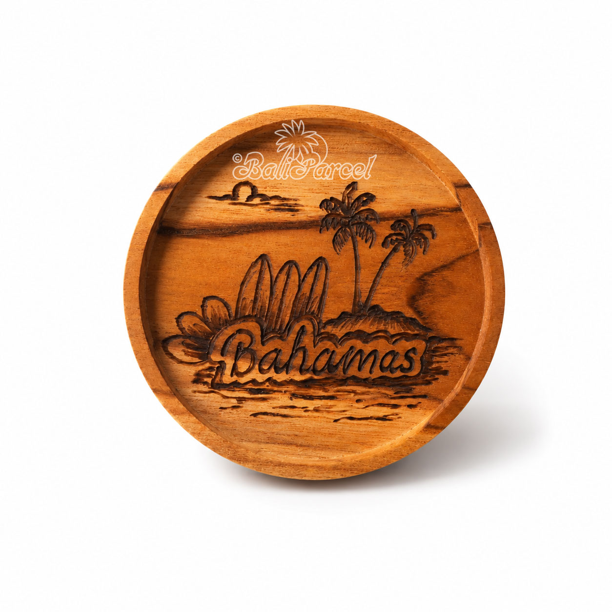 Wooden Coaster Round , Handmade From Teak Wood