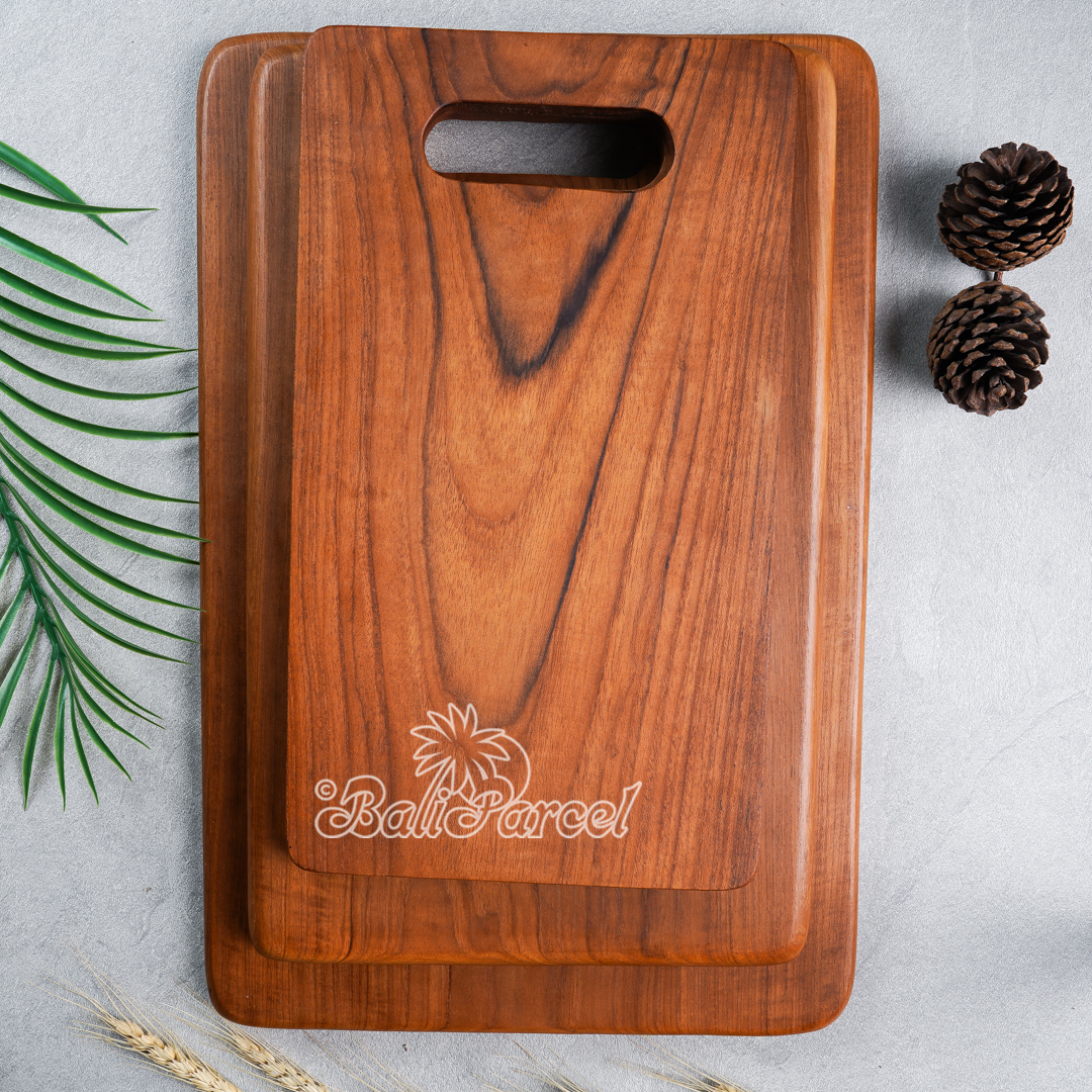 Wooden Cutting Board Hand Made From Teak Wood