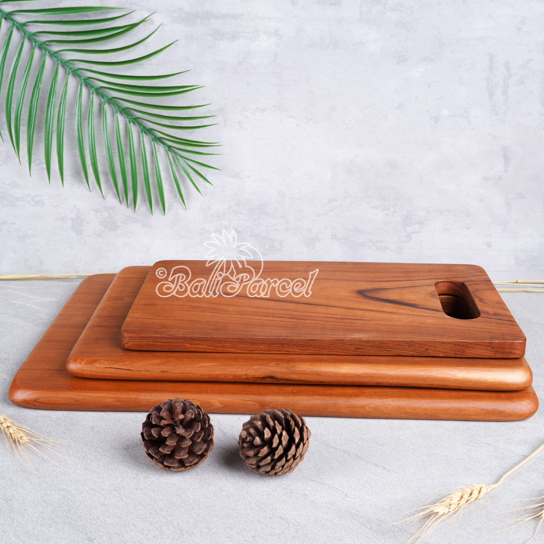 Wooden Cutting Board Hand Made From Teak Wood