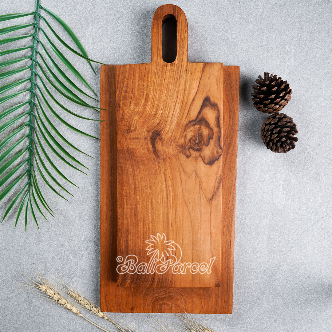 Wooden Cutting Board Hand Made From Teak Wood