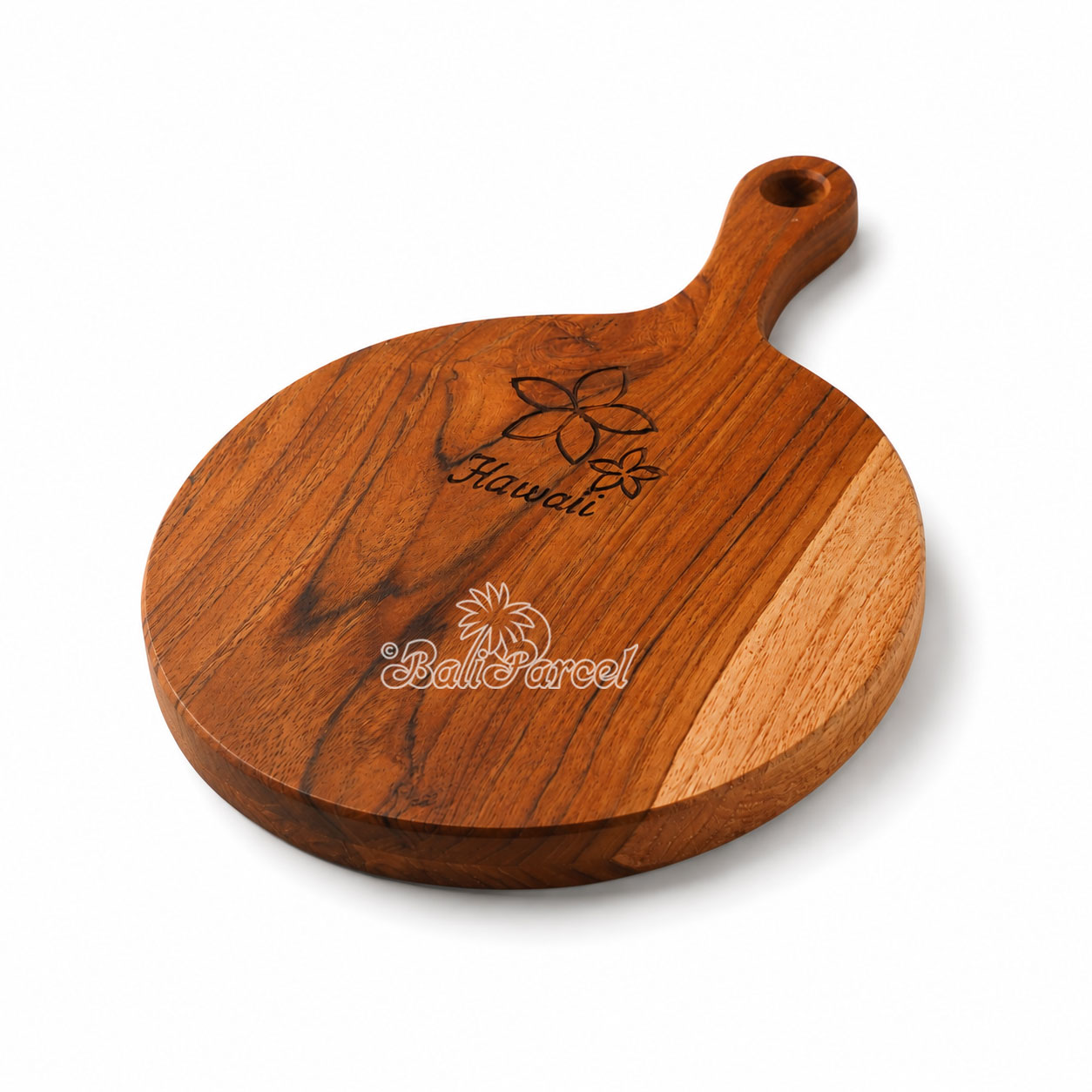 Wooden Cutting Board Hand Made From Teak Wood, Finishing With Olive Oil.