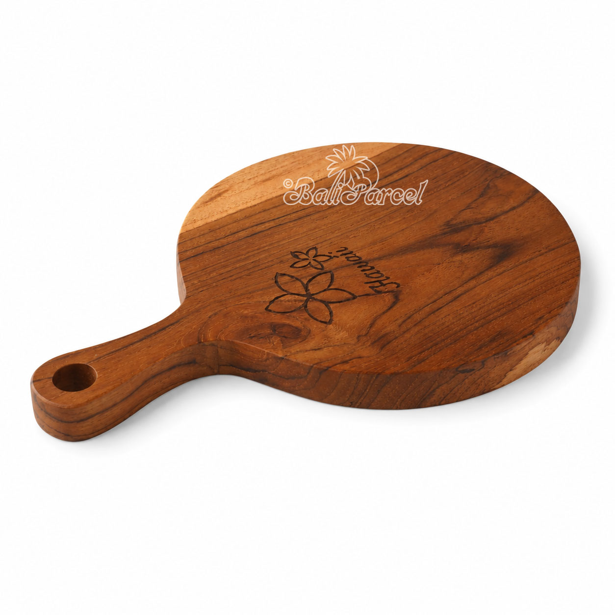 Wooden Cutting Board Hand Made From Teak Wood, Finishing With Olive Oil.