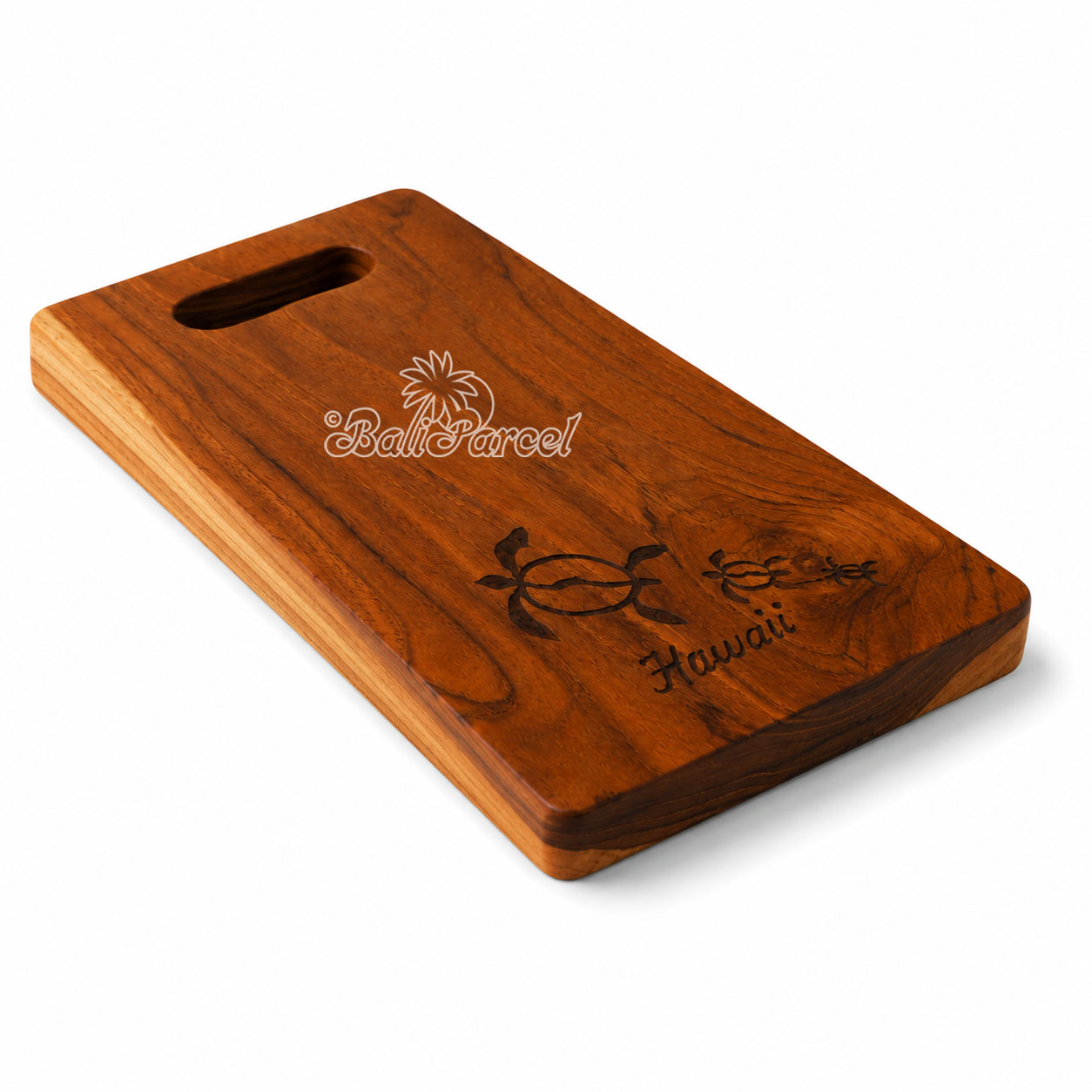 Wooden Cutting Board Hand Made From Teak Wood, Finishing With Olive Oil.