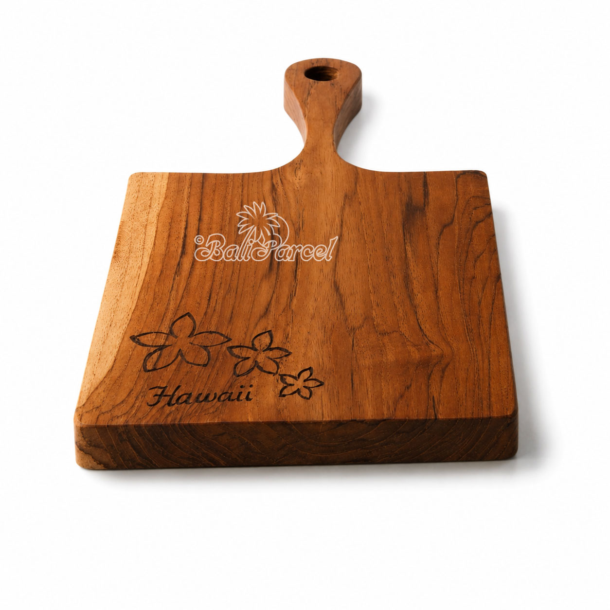 Wooden Cutting Board Hand Made From Teak Wood, Finishing With Olive Oil.