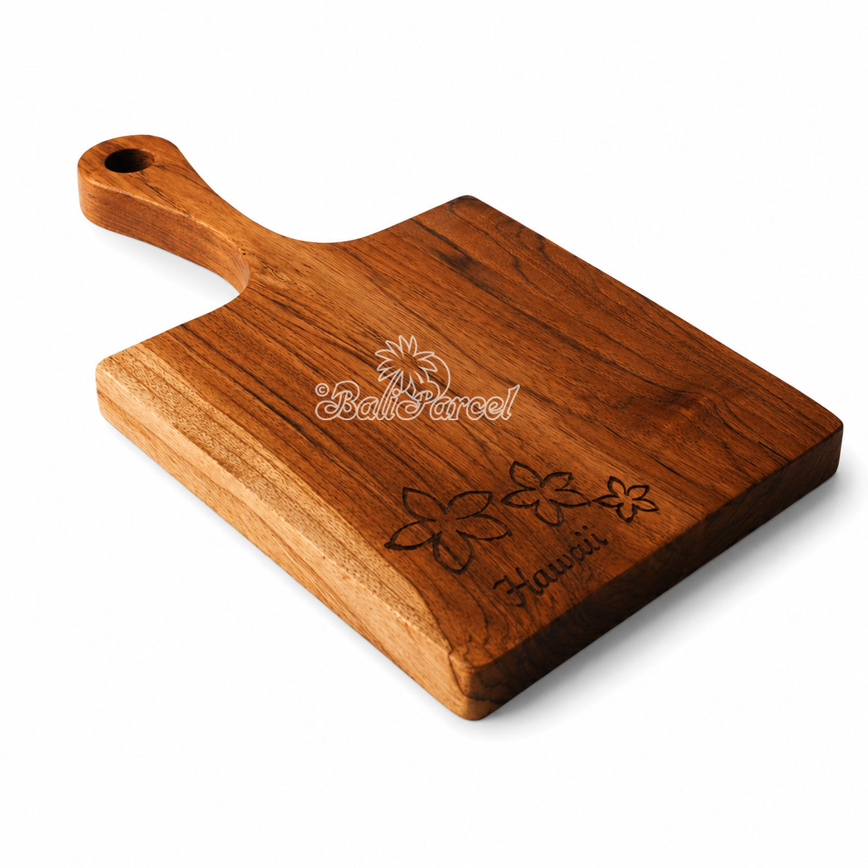 Wooden Cutting Board Hand Made From Teak Wood, Finishing With Olive Oil.
