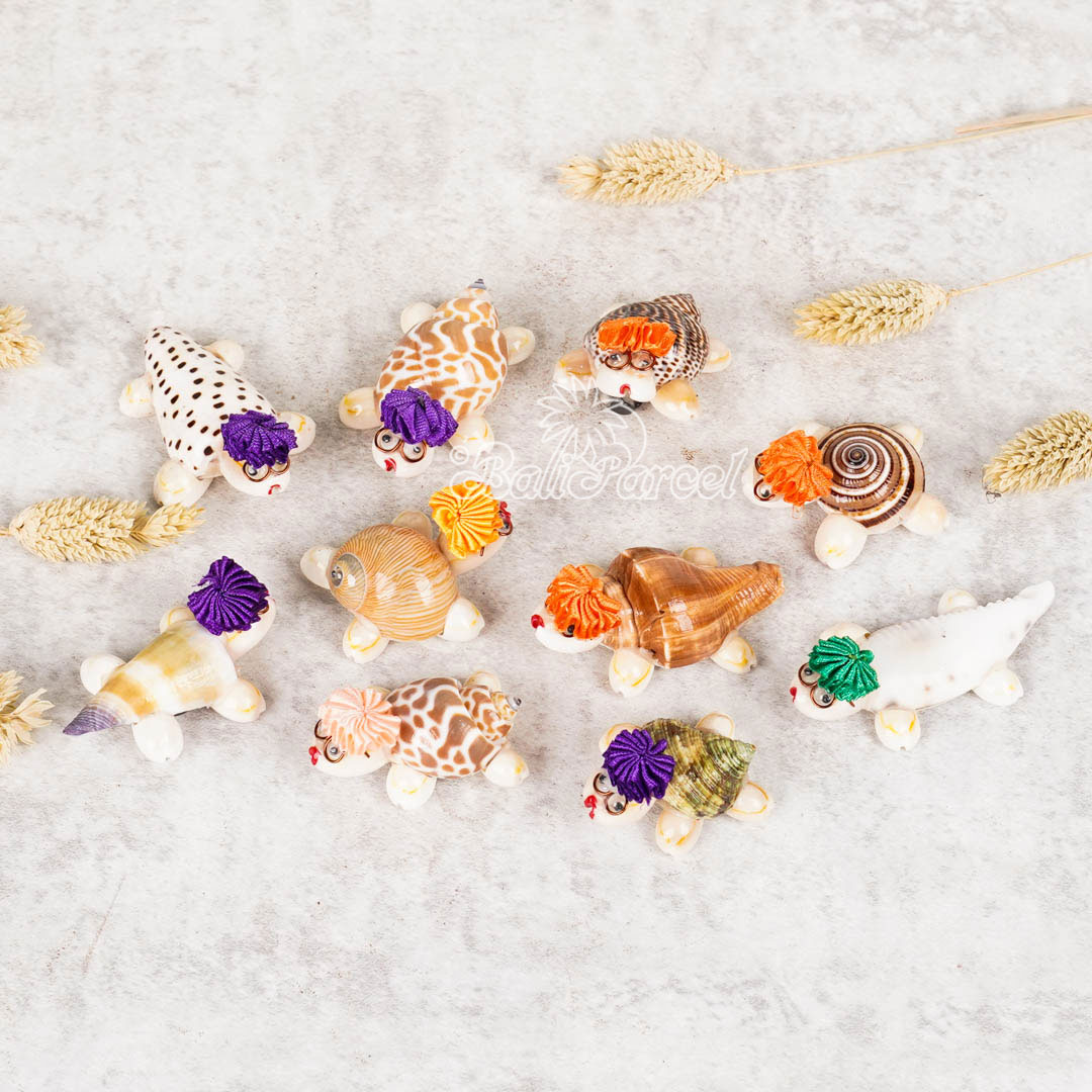 Assorted Decorative Sea Life With Magnet, Handmade From Shell