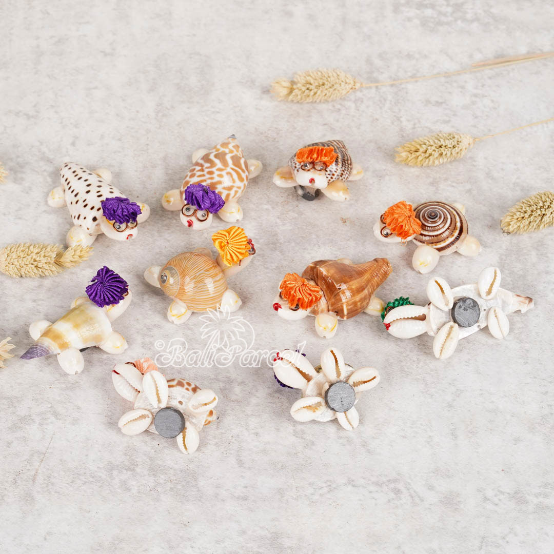 Assorted Decorative Sea Life With Magnet, Handmade From Shell