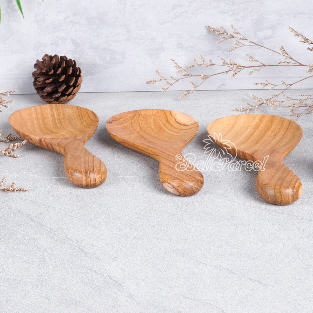 Wooden Spoon, Hand Carved From Teak Wood Wood, Finishing With Olive Oil.