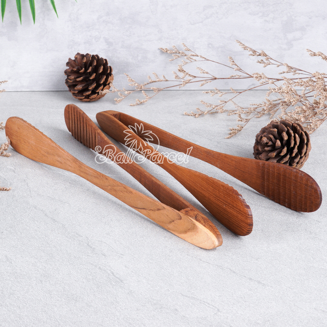 Wooden Bread Spoon, Hand Carved From Teak Wood Wood, Finishing With Olive Oil