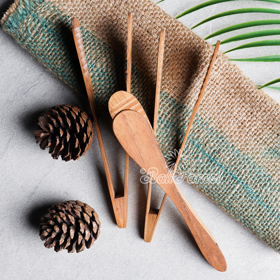 Wooden Bread Spoon, Hand Carved From Teak Wood Wood, Finishing With Olive Oil