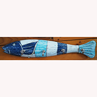 Handpainted Hanger From Albesia Wood