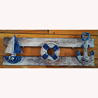 Handpainted Hanger From Albesia Wood