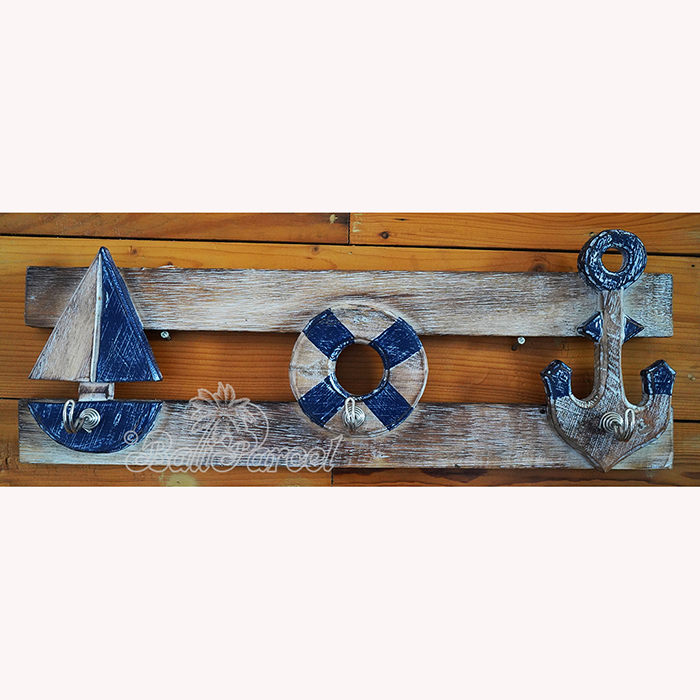 Handpainted Hanger From Albesia Wood
