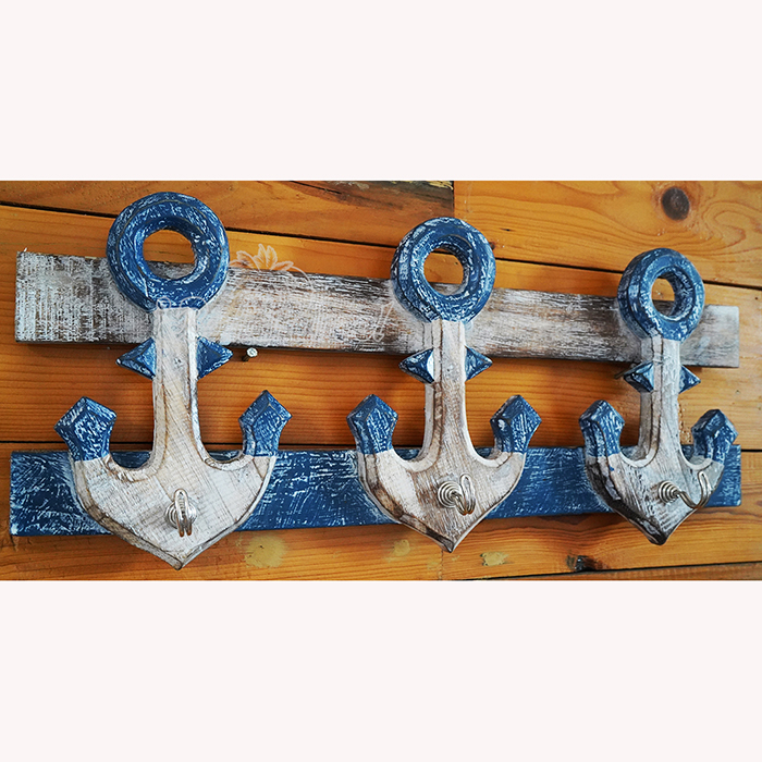 Handpainted Hanger From Albesia Wood