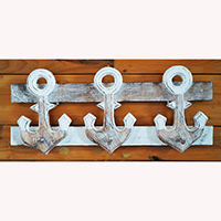Handpainted Hanger From Albesia Wood