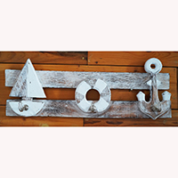 Handpainted Hanger From Albesia Wood