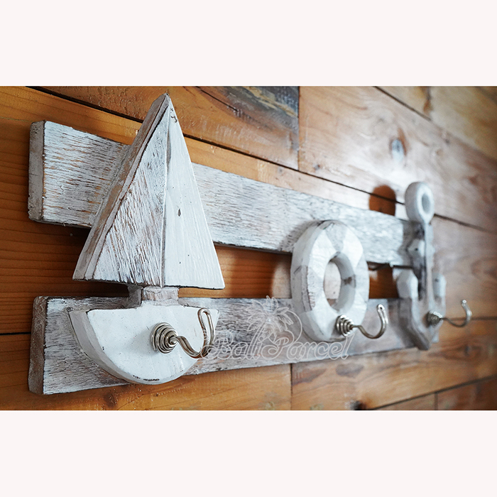 Handpainted Hanger From Albesia Wood