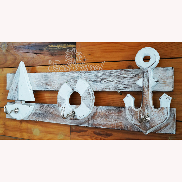 Handpainted Hanger From Albesia Wood