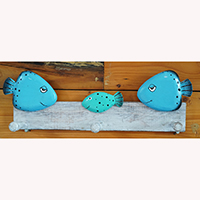 Handpainted Hanger From Albesia Wood