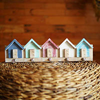 Handpainted Hanger From Albesia Wood