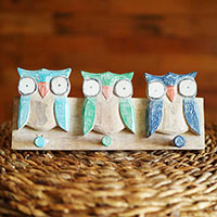Handpainted Hanger From Albesia Wood