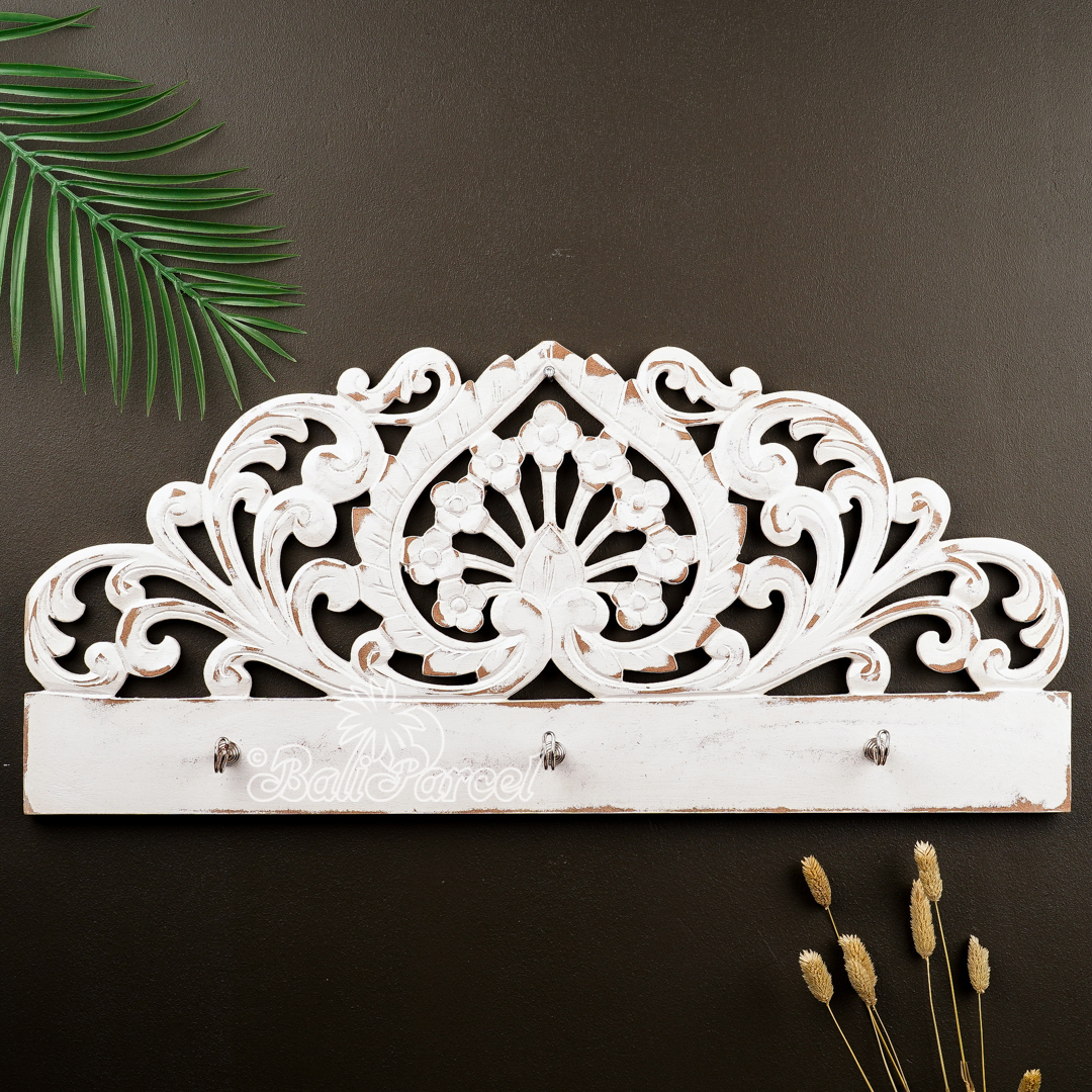 Handpainted Hanger, Hand Made From Plywood, With White Wash Color
