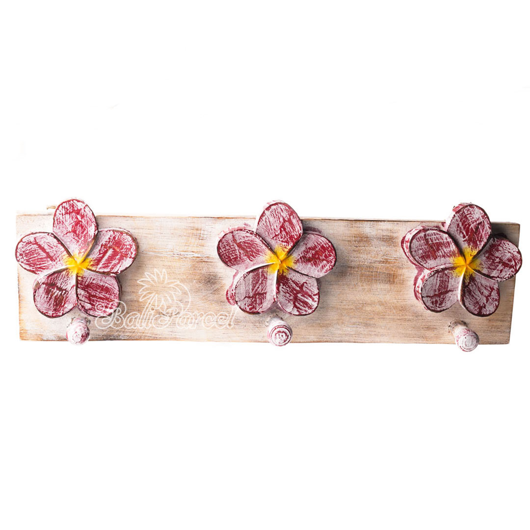 Wooden Wall Hanging Hanger, Handmade From Albesia Wood
