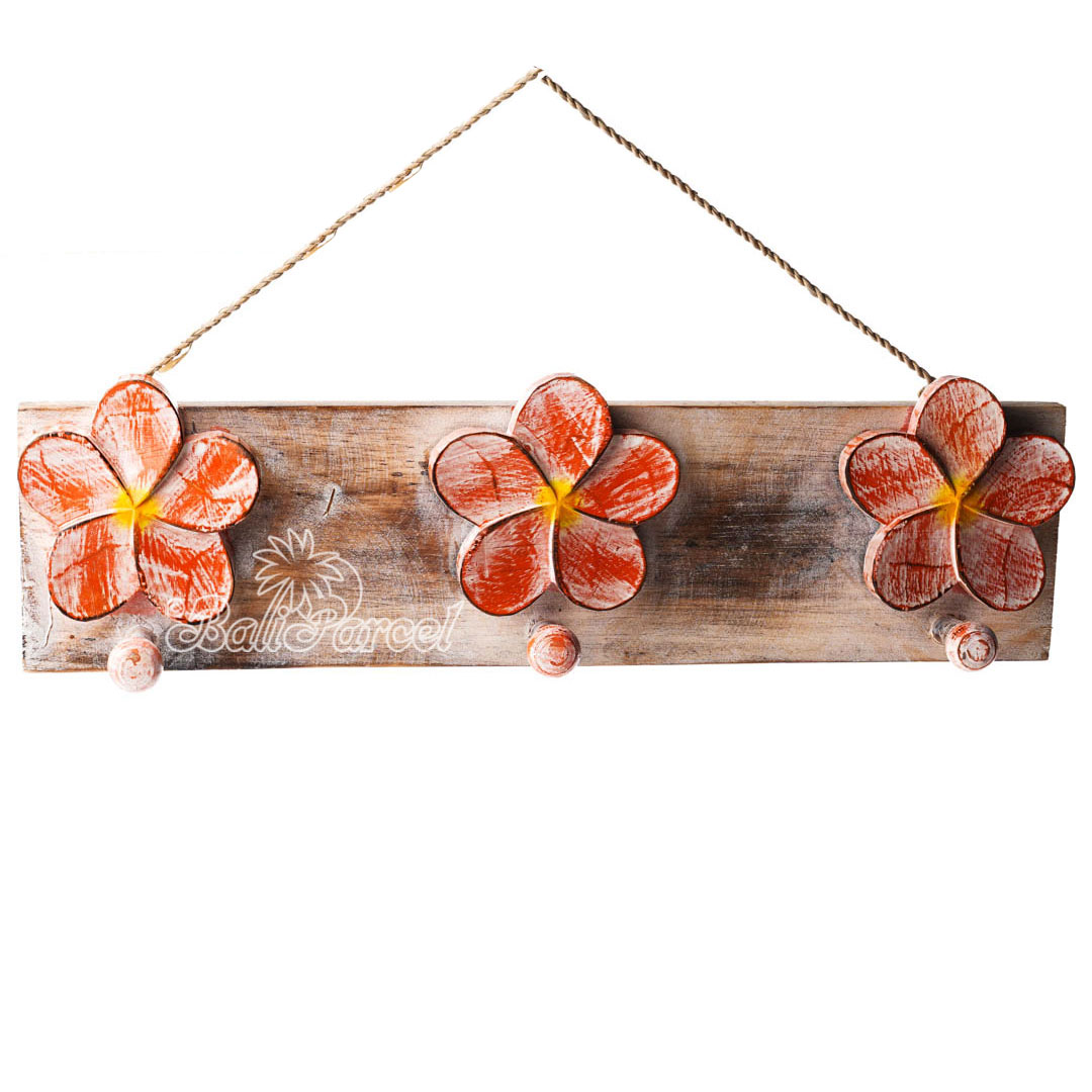 Wooden Wall Hanging Hanger, Handmade From Albesia Wood