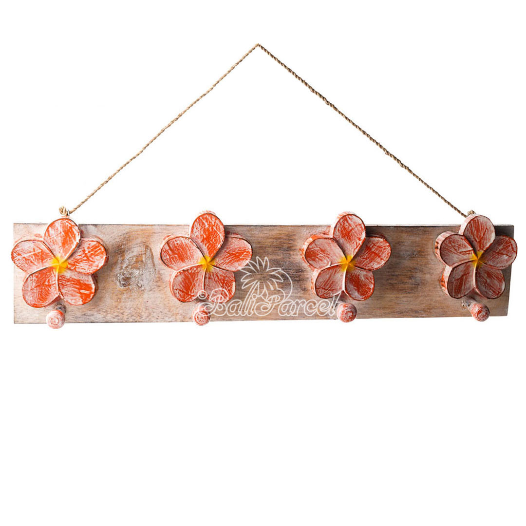 Wooden Wall Hanging Hanger, Handmade From Albesia Wood