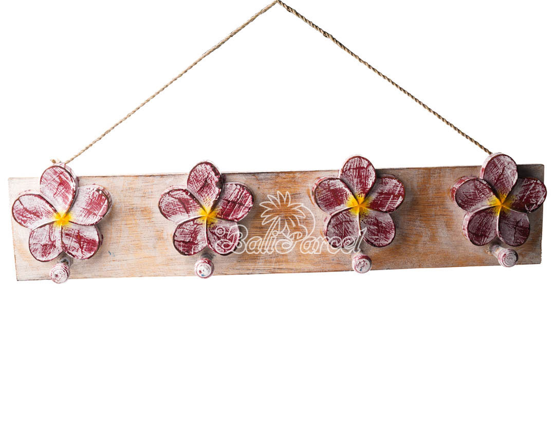 Wooden Wall Hanging Hanger, Handmade From Albesia Wood