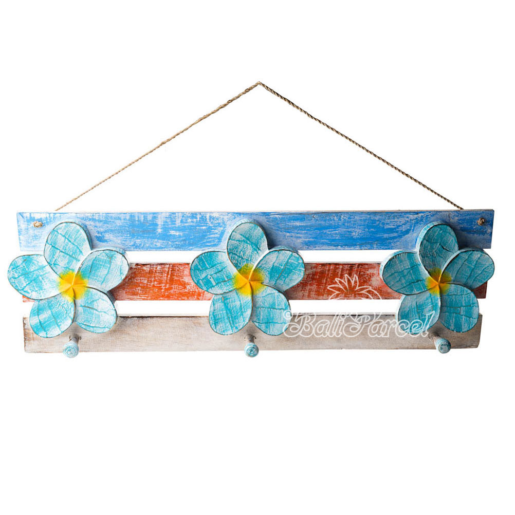 Wooden Wall Hanging Hanger, Handmade From Albesia Wood