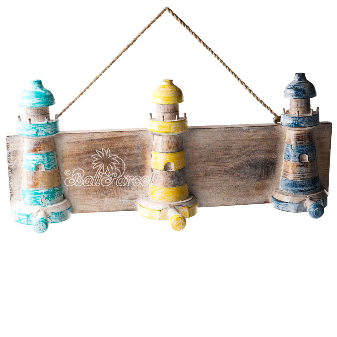 Wooden Wall Hanging Hanger, Handmade From Albesia Wood