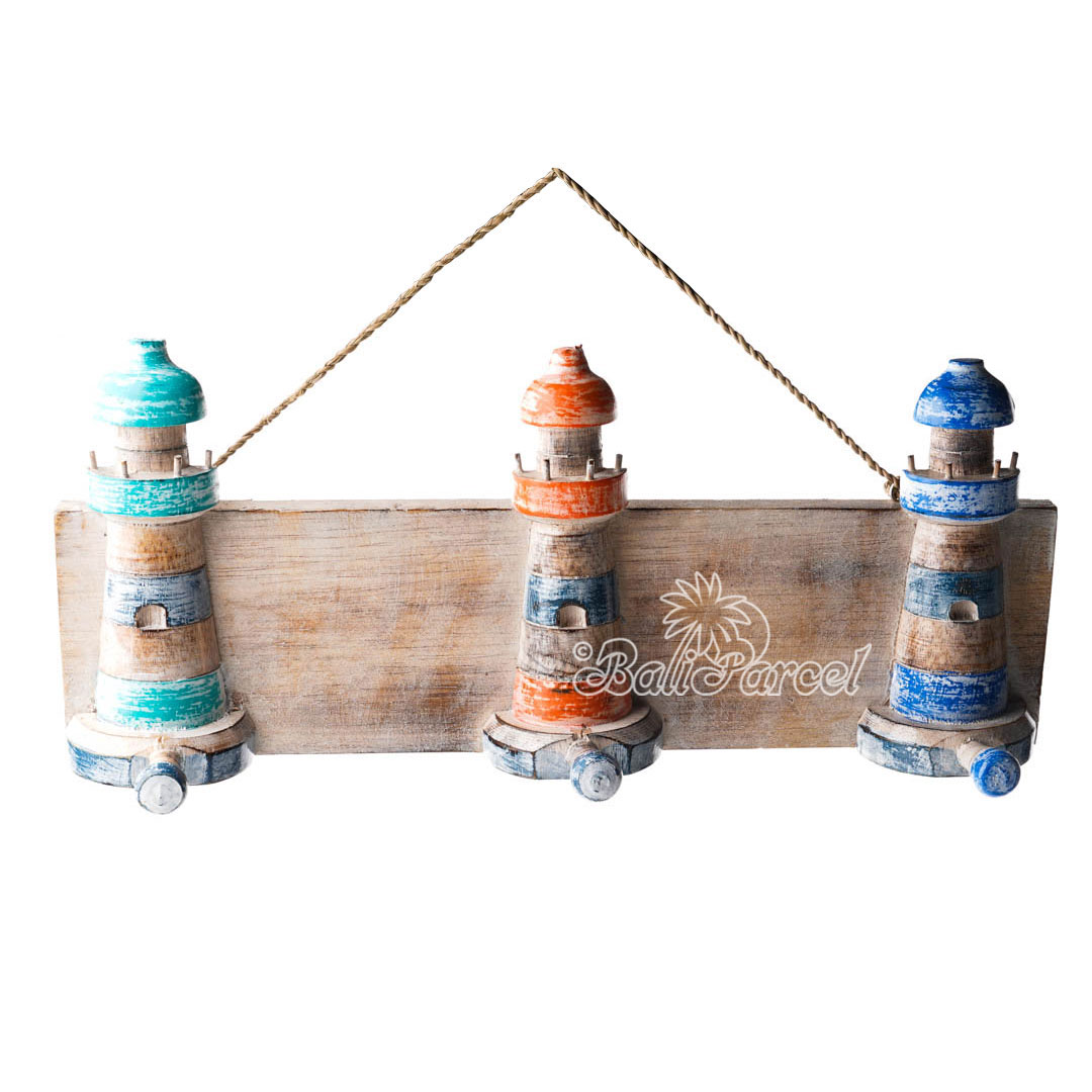 Wooden Wall Hanging Hanger, Handmade From Albesia Wood