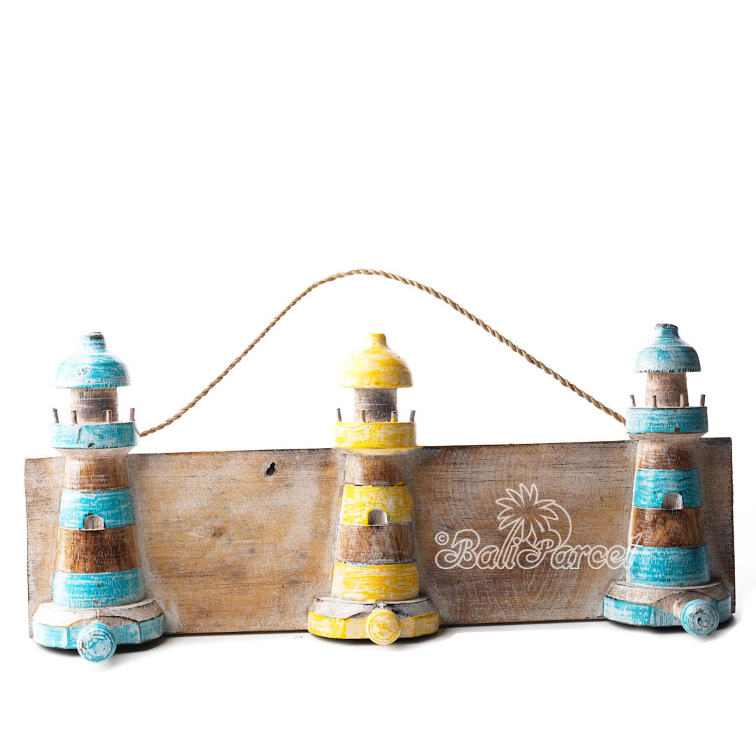 Wooden Wall Hanging Hanger, Handmade From Albesia Wood
