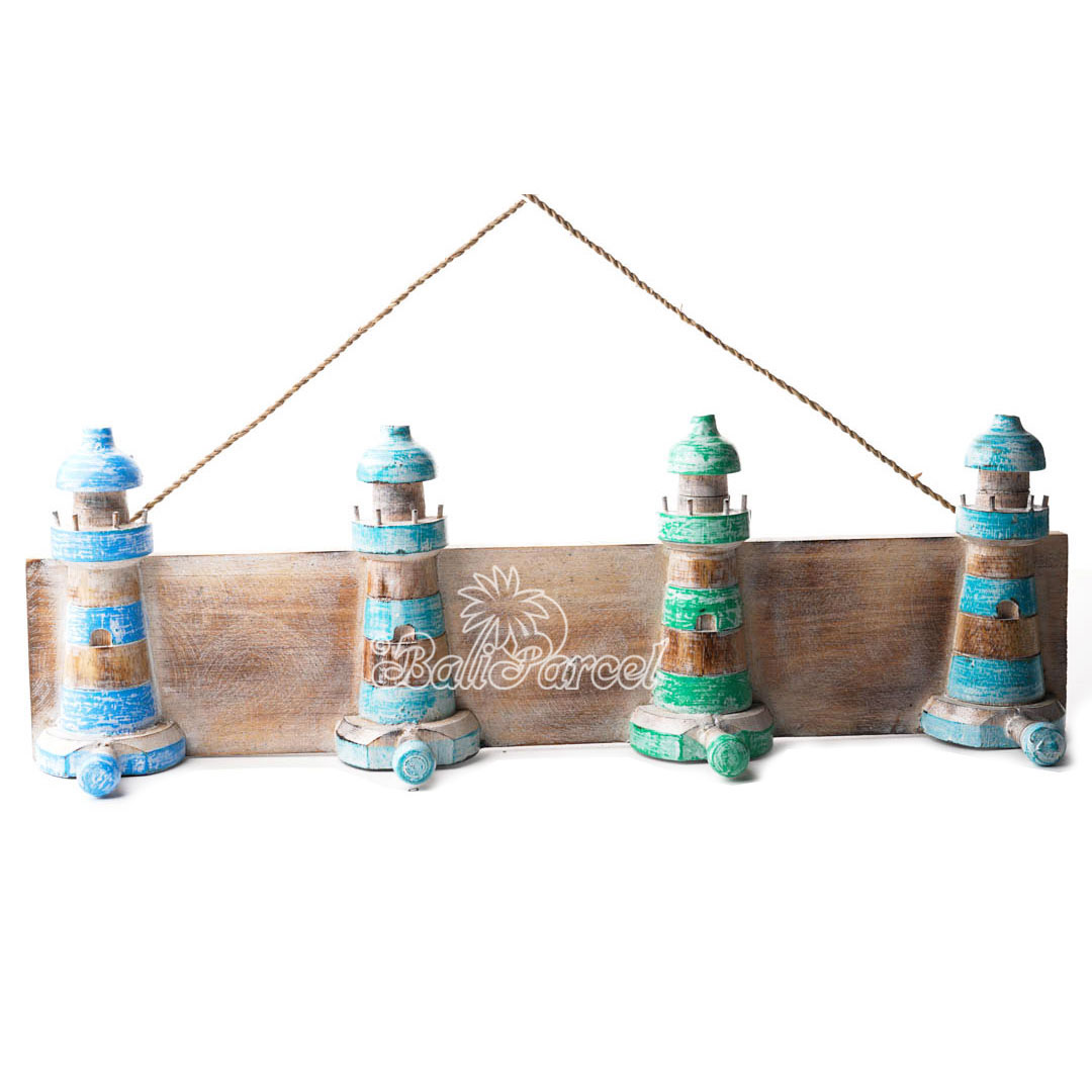 Wooden Wall Hanging Hanger, Handmade From Albesia Wood