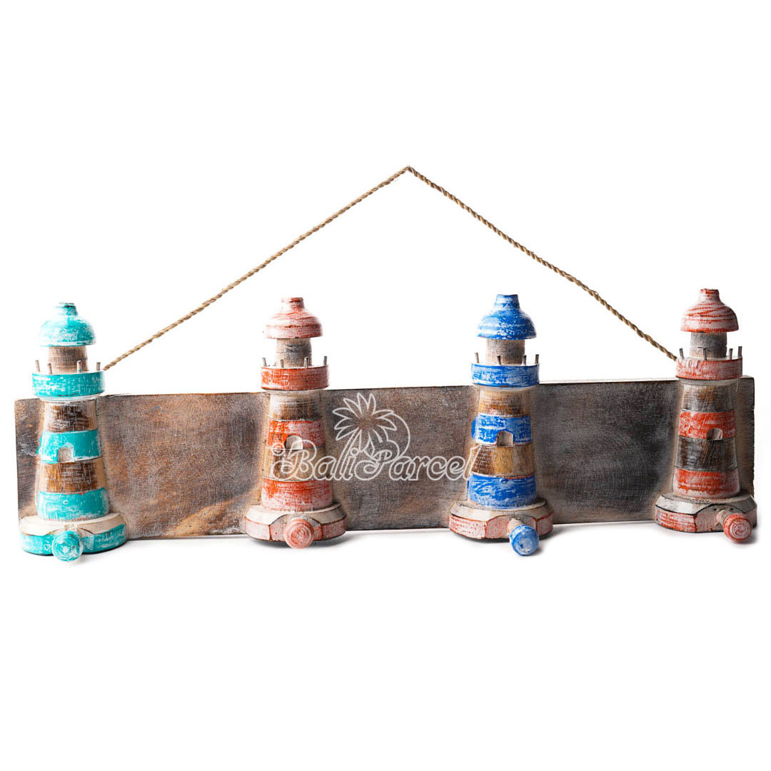 Wooden Wall Hanging Hanger, Handmade From Albesia Wood