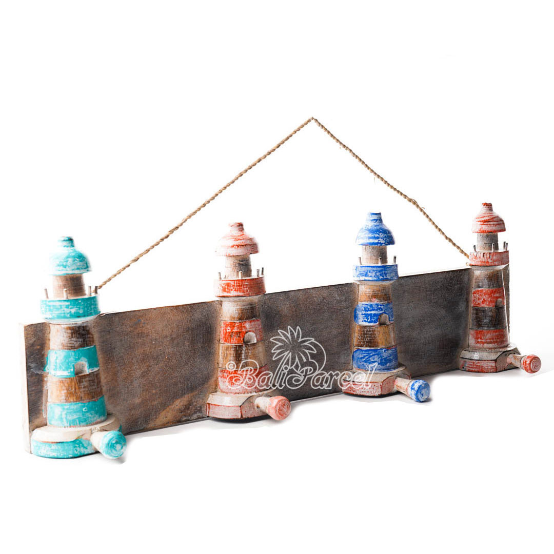 Wooden Wall Hanging Hanger, Handmade From Albesia Wood