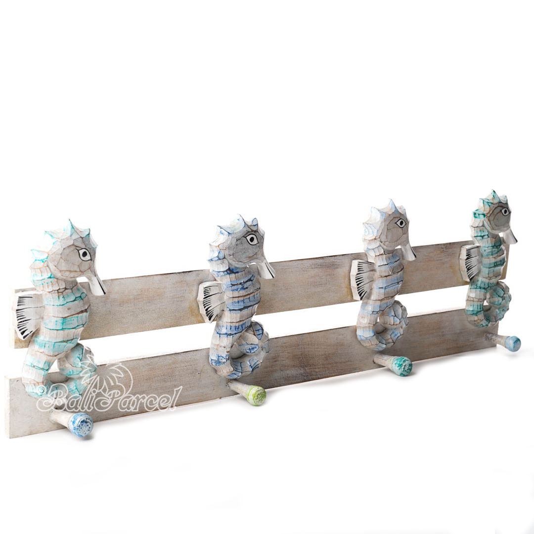 Wooden Wall Hanging Hanger, Handmade From Albesia Wood