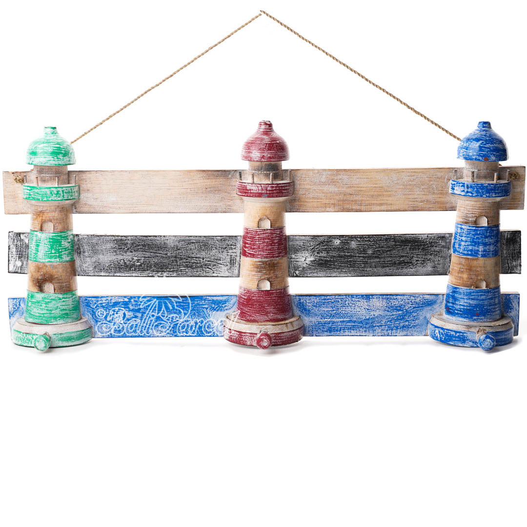 Wooden Wall Hanging Hanger, Handmade From Albesia Wood