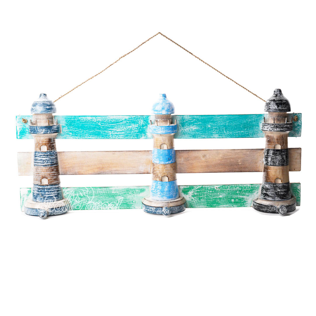 Wooden Wall Hanging Hanger, Handmade From Albesia Wood