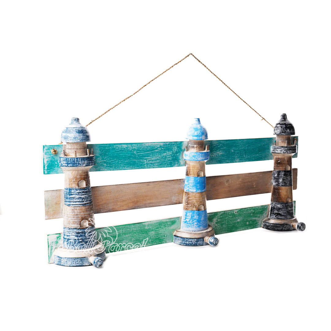 Wooden Wall Hanging Hanger, Handmade From Albesia Wood